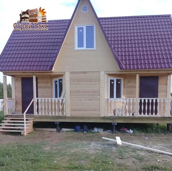 Окончено строительство дома из бруса в Московской области